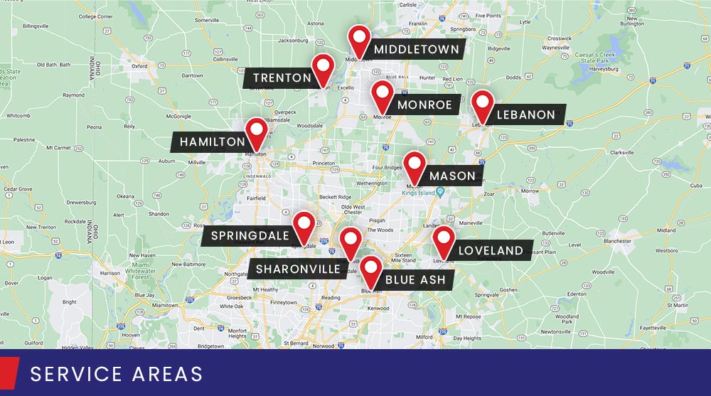 Service Areas in The Greater Cincinnati Area