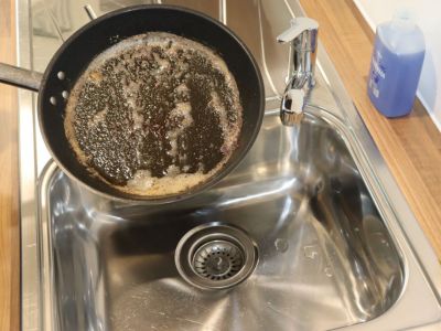 no grease or cooking oil down drains
